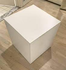 This mirrored cube end table is a simple squared design with a mirrored body. Sold Price Contemporary Modern White Cube End Table Invalid Date Est