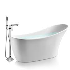 We did not find results for: Akdy Bt0077 14 26 4 In W X 63 In L Glossy White Acrylic Oval Back Center Drain Freestanding Soaking Bathtub And Faucet Included In The Bathtubs Department At Lowes Com