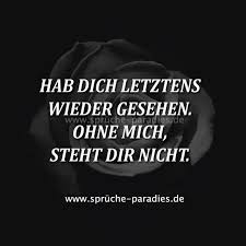 Hab Dich Letztens Wieder Gesehen Ohne Mich Steht Dir Nicht Spruche Zitate Spruche Krasse Spruche