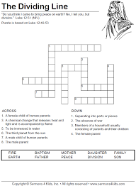 The Dividing Line Crossword Sermons4kids Childrenssermon Sundayschool Kidmin Childrenschurch Childrens In 2020 Bible Crossword Puzzles Bible Crossword Crossword
