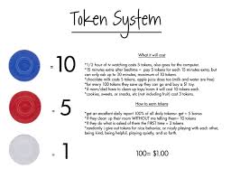 another token chore chart reward system for kids token