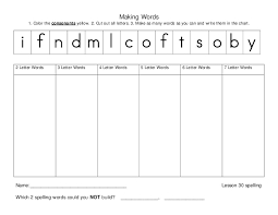 Useful tips for letter writing or, to be more precise, phrases which you may need when writing formal letters. Making Words Lesson 30 Worksheet For 1st 3rd Grade Lesson Planet