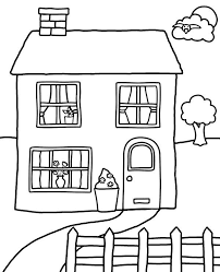 We ofer you a huge pack of coloring sheets here on this page, so the parents should save or print out some of these house coloring pages for their kids to engage them in a useful and. Simple House Coloring Page For Kids