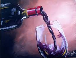 How To Paint Wine Bottle And Glass On Canvas Wine Bottle And Glass Painting Wine Painting Wine Art Bottle Painting Wine glass painting technique from carolyn stitch. how to paint wine bottle and glass on