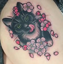 Maybe you would like to learn more about one of these? 30 Cats And Flower Tattoos Ideas Tattoos Cat Tattoo Cat Tattoo Designs