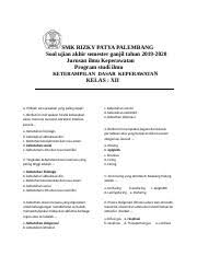 0 response to contoh soal pilihan ganda bahasa inggris kelas 12 smk dan jawabannya post a comment. Soal Ujian Semester Ganjil Kelas Xii Keperawatan Kesehatan Docx Smk Rizky Patya Palembang Soal Ujian Akhir Semester Ganjil Tahun 2019 2020 Jurusan Course Hero