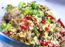 Grab a fork and dig in! Couscous Salad With Chicken Recipe Cuisine Fiend