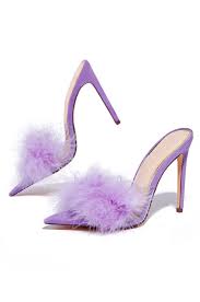 Love Maker Lavender Miss Lola Purple High Heels Lavender Heels Fur Heels