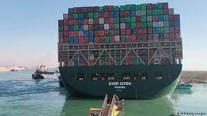 Mega container ship ever given while moving downstream on elbe river, brushed ferry boat finkenwerder (mmsi 211437300, length 25 m), berthed at blankenese ferry pier, below hamburg. Mrkur2rh6wm1em