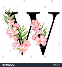 Just the letter b), please see our link individual letters section. Alphabet Letter W Monogram Floral Design Stock Illustration 1376213072 Shutterstock