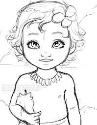 Begin by sketching moana's face, neck, and hair. Baby Moana Easy Drawing Novocom Top