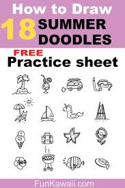 How To Draw Doodles Tips Summer Doodles Funkawaii Com Doodle Drawings Doodles Drawing For Kids