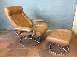 Vintage Retro 70 S Leather Reclining Chair Stool Leather Recliner Leather Recliner Chair Recliner Chair