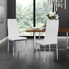 Great savings & free delivery / collection on many items. Set Of 2 4 Designer Leather Chrome Dining Room Chairs Furniture Metal Legs Base Ebay