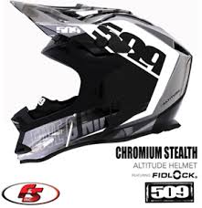 New 2019 509 Altitude Snowmobile Helmet W Fidlock Chromium