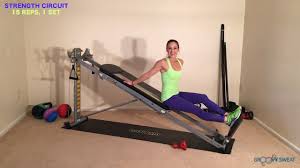 8 Minute Women S Total Gym Workout Video Total Gym Workouts Total Gym Gym Workout Videos