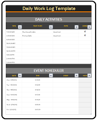 Daily Work Log Templates Business Continuity Planning Templates Book Report Templates