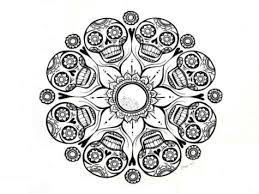 New detailed mandala coloring pages. Day Of The Dead Coloring Pages