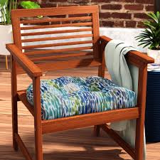 With over 150 fabric selections to choose from in a variety of patterns, solids, and stripes, you're sure to find a rocking chair seat cushion that you love by clicking on any of the options below. Make It Rain Cerulean Indoor Outdoor Rocking Chair Cushion