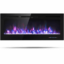 Plus, you don't necessarily need a large space either. Gymax 50 Electric Fireplace Recessed And Wall Mounted 750w 1500w W Multicolor Flame Walmart Canada
