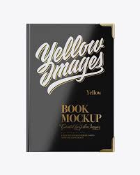 Book W Glossy Cover Mockup Top View In Stationery Mockups On Yellow Images Object Mockups Free Mockup Book Free Psd Mockups Templates Mockup Free Psd