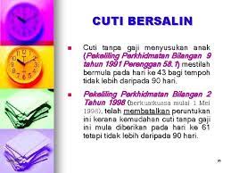 2 perkhidmatan bilangan 9 tahun 1991 bagi tahun 1998 mengambilkira tempoh cuti belajar tanpa gaji 5 pekeliling perkhidmatan pelaksanaan sistem saraan malaysia bagi bil. Cuti Penyampai Rokiah Binti Md Top Bhg Pengurusan