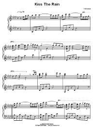 Yiruma Kiss the rain Sheet Music