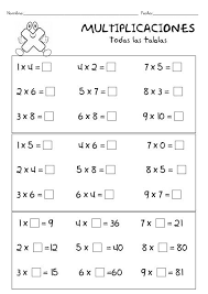 Tablas De Multiplicar Juegos Para Imprimir Aprender Ejercicios Learning Math Math For Kids Education Math