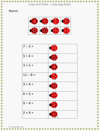 Copy And Paste Lady Bug Math K 5 Computer Lab Math Ladybug Childrens Worksheets