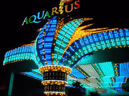 Entrance To Aquarius Hotel Old Neon Signs Neon Sign Art Neon Signs
