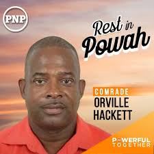 Condolences to the family of former Councillor of the Frankfield Division,  Cde. Orville Hackett. Cde. Hackett was the first PNP candidate to win the  Frankfield Division in 2012. May his soul Rest