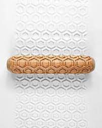 Clay Texture Roller Pottery Hand Roller Pastry Texture Roller Honeycomb Clay Texture Clay Ceramic Texture