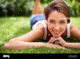 Attractive grass lawn hi-res stock photography and images