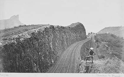Bombay to Poona railway views in India 1887