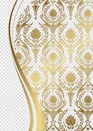 Seamless traditional floral pattern clip. Motif Pattern Golden European Pattern Gold Floral Wall Decor Transparent Background Png Clipart Seni Seniman