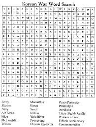 Korean War Word Search Study History Social Studies Korean War