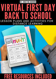 Virtual First Day Back To School Lesson Plans And Activities In 2020 First Day Of School Activities Back To School Art Activity Google Classroom Activities
