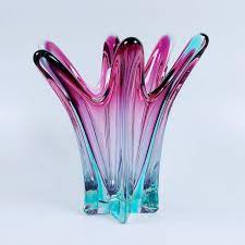 Vintage Murano Glass Vase Italy 1960s