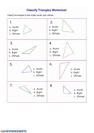 Classify the triangle by its sides and angles. Classify Triangles Worksheet