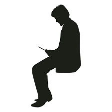 Man With Phone Sitting Silhouette Ad Sponsored Ad Phone Sitting Silhouette Man Person Silhouette Silhouette Man Book Silhouette