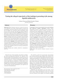 We may earn commission from links on this page, but we only recommend products we back. Pdf Testing The Alleged Superiority Of The Indulgent Parenting Style Among Spanish Adolescents