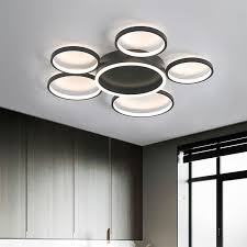 Flush mount led ceiling lights (double ring). 6 Ring Acrylic Led Flush Mount Ceiling Light Mys014