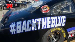Modern formula drift cars have way more in common with modern stock cars (think nascar) than they do with the drift cars of even a few years ago. Nascar Driver Races In Blue Lives Matter Themed Car Wjla