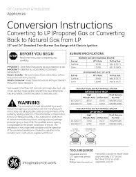 Ge Rga824dedww Lp Conversion Kit Manualzz Com