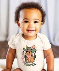 Howdy Easter Bodysuit for Baby Girls