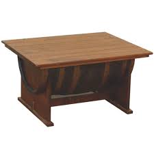Beneath the top surface is a hidden storage area that. Whiskey Barrel Lift Top Coffee Table Amish Oak Furniture Mattress Store