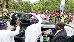 .buhari emerging victorious in ogun state and lagos state while his major opponent, atiku the breakdown for lagos state ; Photos President Buhari In Lagos Ships Ports