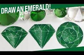 How To Draw An Emerald! Draw Gems! - Youtube | Drawings, Emerald, Notebook  Covers