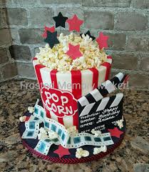 Popcorn And Movies Themed Cake Themed Cakes Movie Theme Birthday Party Movie Cakes