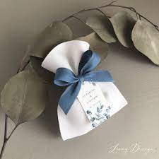 Dusty Blue Favor Bags Custom Wedding Thank You Bags Fabric Etsy Lavender Bags Wedding Favor Bags Diy Party Favors